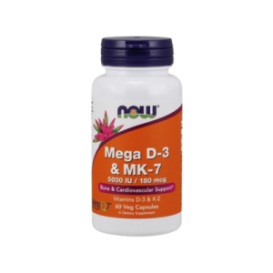MEGA D-3 MK-7 5000IU/180mcg 60 CAPSULAS NOW