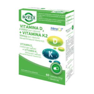 VITAMINA D3 K2 60 CAPSULAS SOVEX®