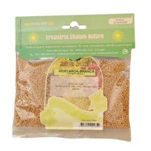 Sementes de mostarda branca 50g - Ervanaria Shalom Nature.