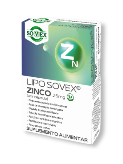 Zinco 25mg Lipossomal 30 Cápsulas Sovex®